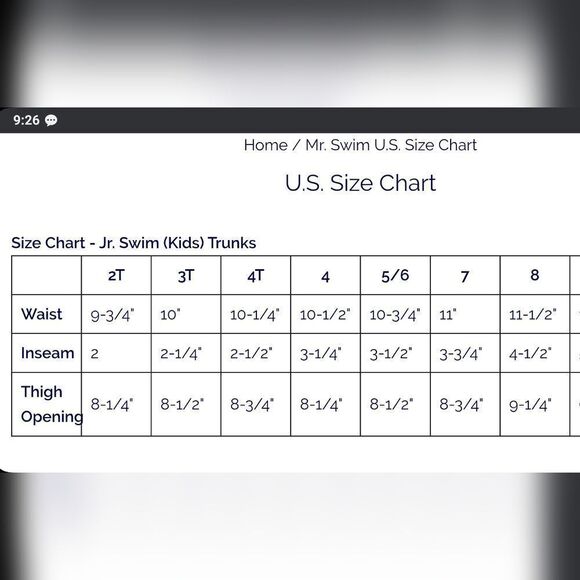 Jr. Swim Lined Shorts Trunks with Abstract Print & Navy Accents Size 5/6 - Picture 10 of 10